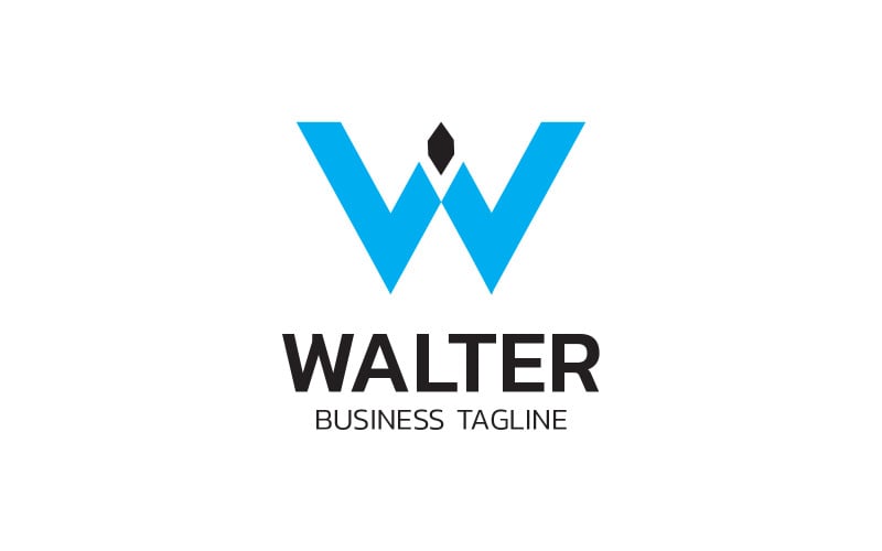 Modello di progettazione del logo W lettera Walter