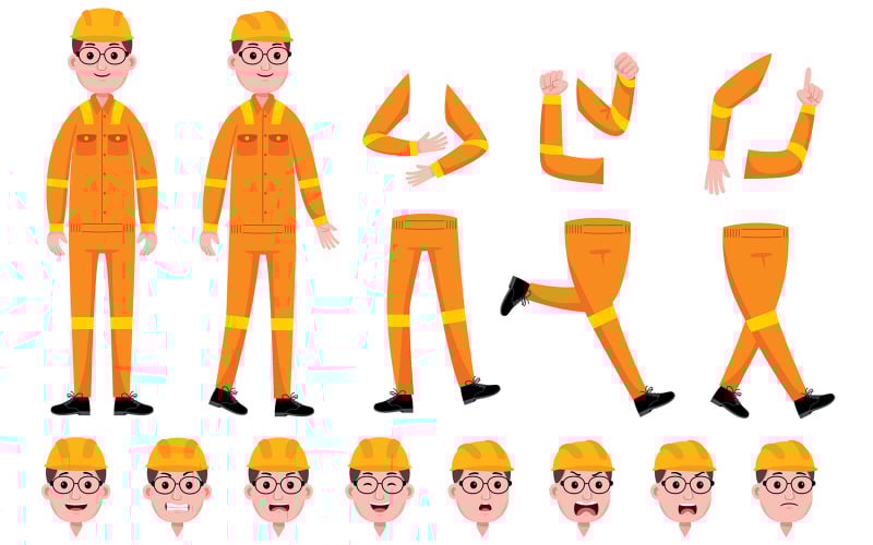 Набор стилизованных персонажей для анимации # 07 векторов