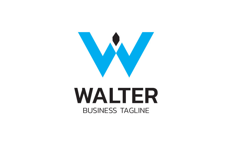 Plantilla de diseño de logotipo W Letter Walter