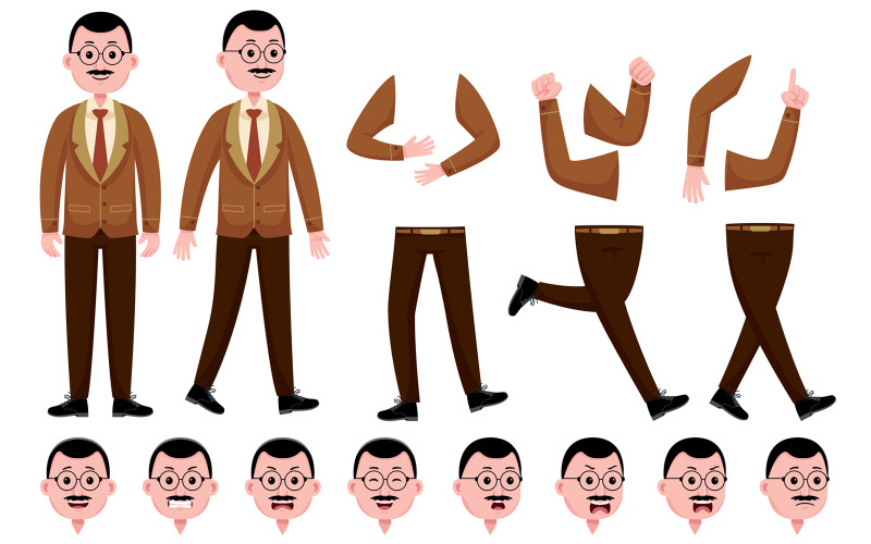 Sada stylizovaných znaků pro animaci # 08