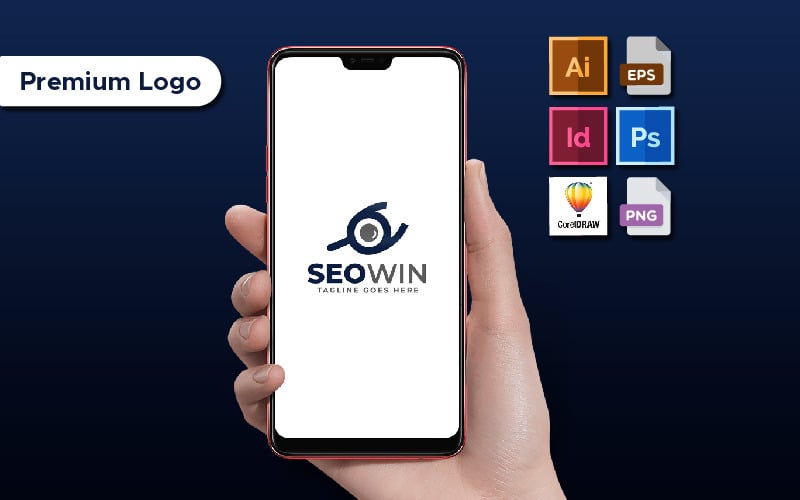 SEO Win minimalistisk logotyp mall