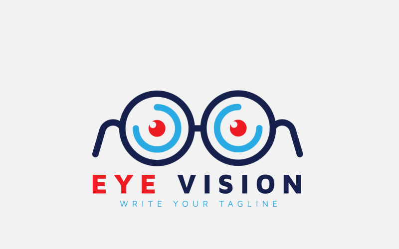Brillen-Logo-Design-Vorlage