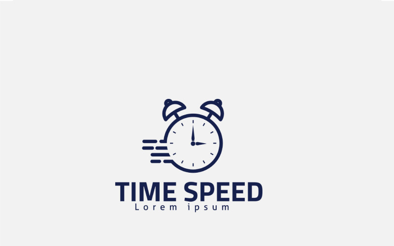 Conceito de design de logotipo de velocidade de tempo para relógio
