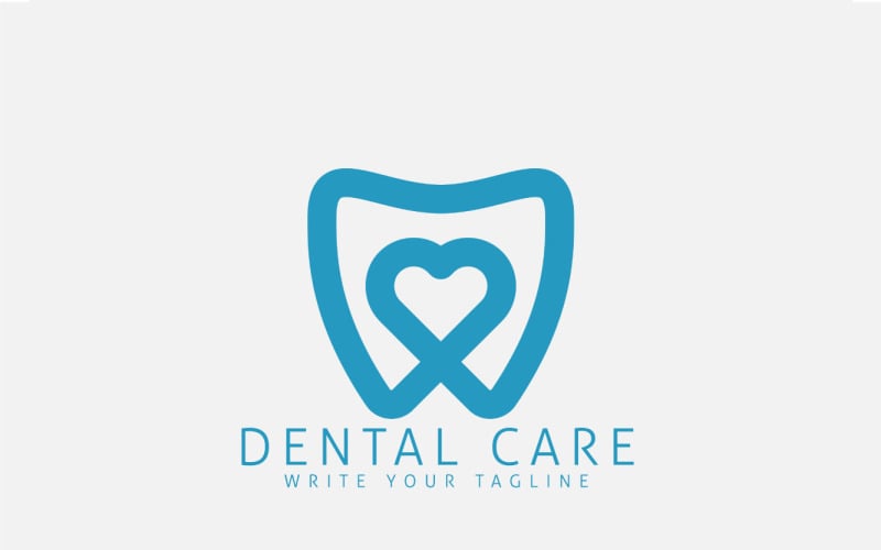 Dental Care Medical Logo With Love