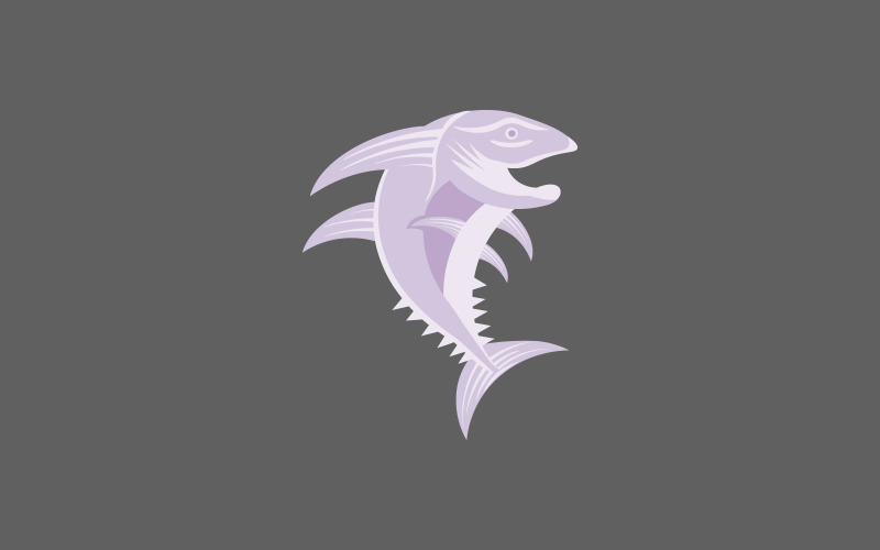 Große Thunfisch-Logo-Vorlage