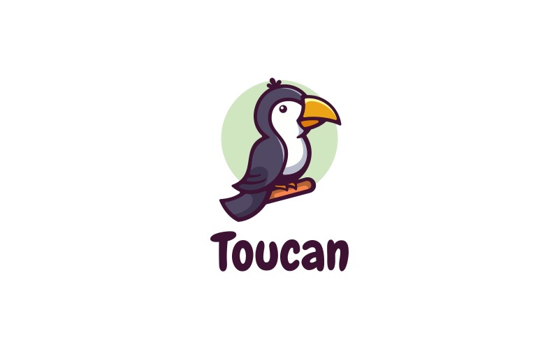 Logo jednoduchého maskota Tukan