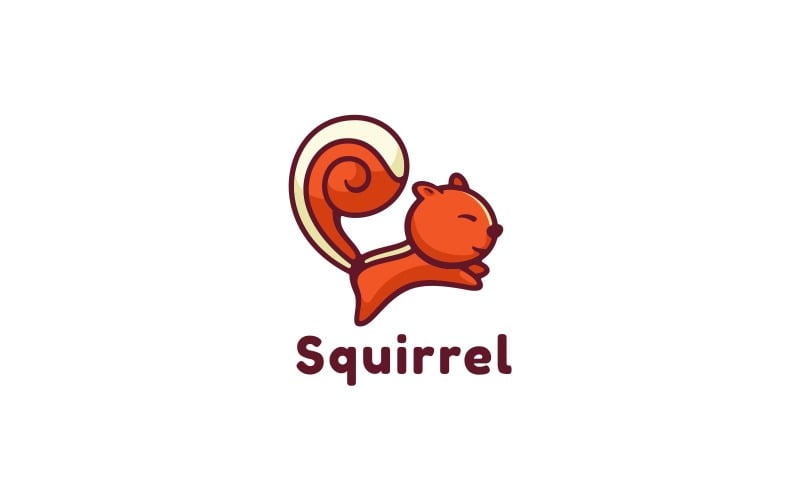 Logotipo do Squirrel Simple Mascot