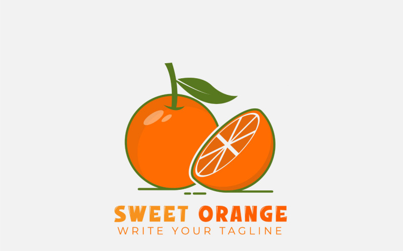 Modello di progettazione del logo arancione dolce