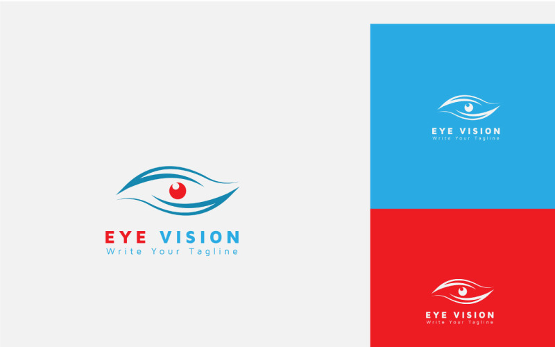Plantilla de diseño de logotipo de visión ocular