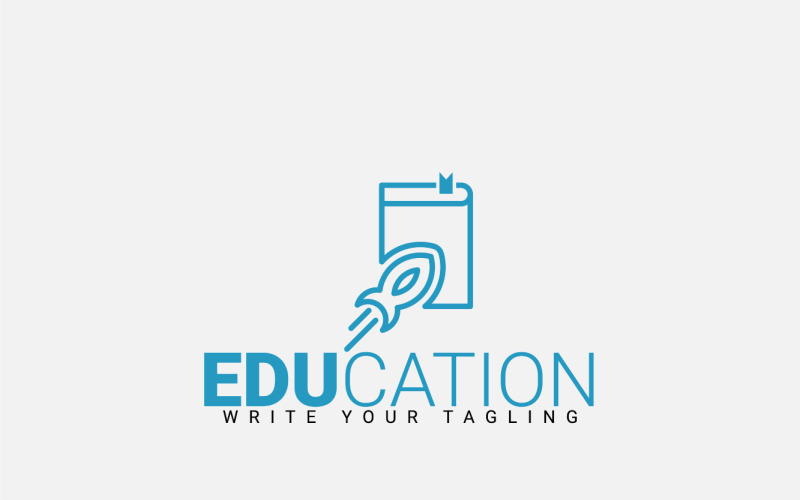 Projektowanie logo edukacji z rakietą