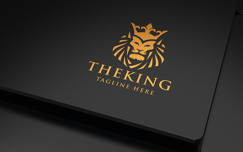 Het professionele logo van de koning leeuw