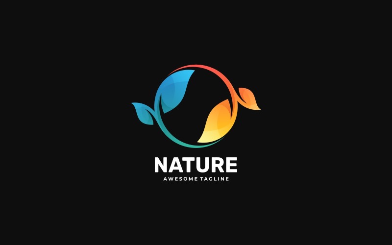 Logotipo colorido de la naturaleza del círculo