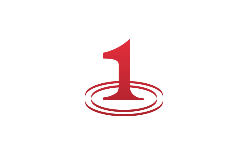 Шаблон логотипа Prime Number One