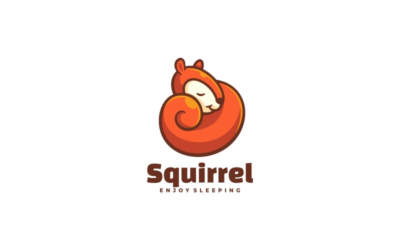 Spánek veverka maskot kreslený Logo