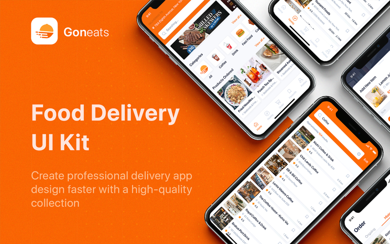 GonEats - UI Kit для доставки еды
