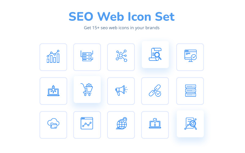 Креативный и привлекательный Seo Web IconSet