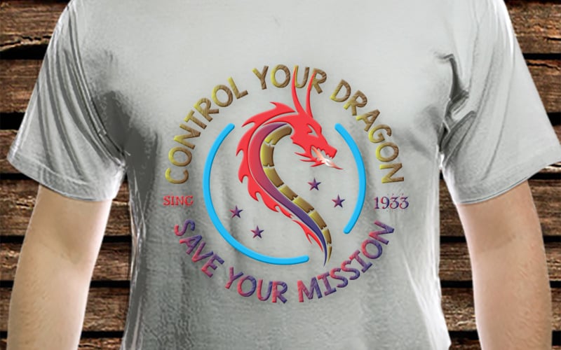 Modèle de conception de t-shirt Dragon Art