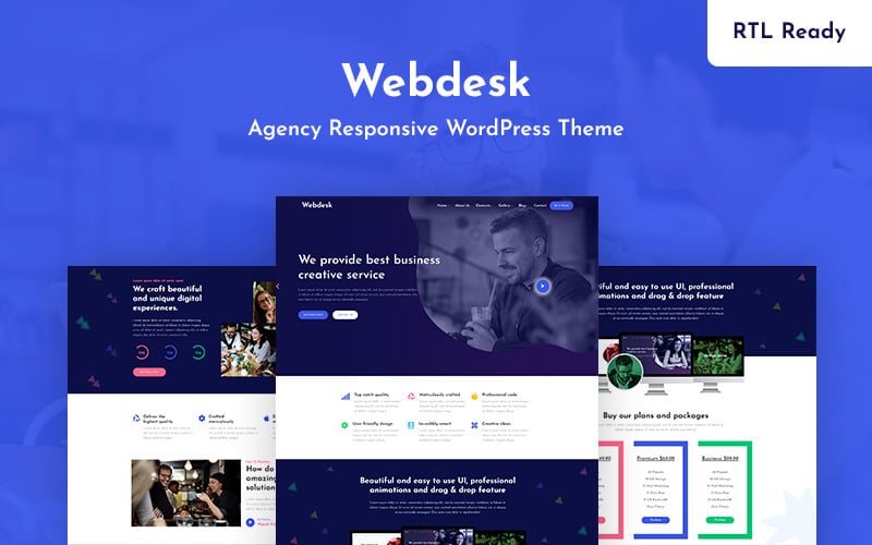 Webdesk - Responsives WordPress-Theme für Agenturen