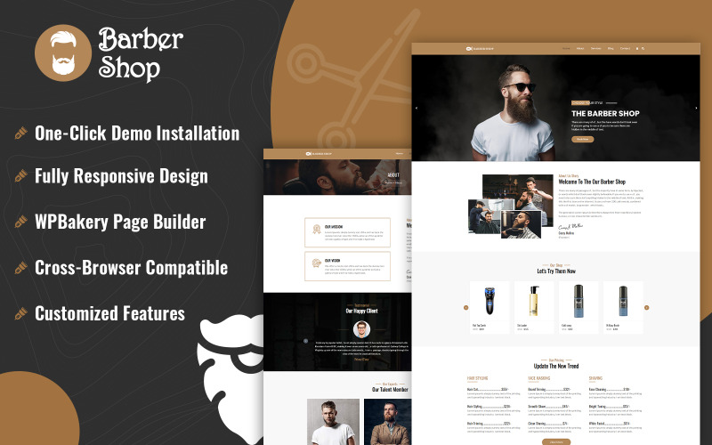 WordPress тема для перукарні