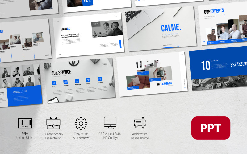 Calme - 公司业务演示文稿 - Powerpoint 模板