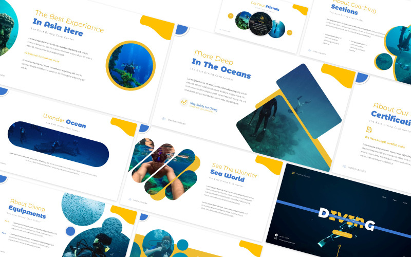 Diving Clubs Powerpoint Template