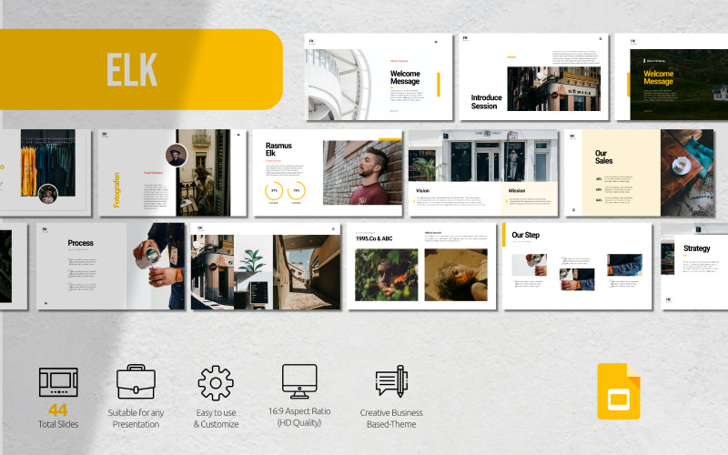 Elk - Minimalist Sunum - Google Slayt Şablonu