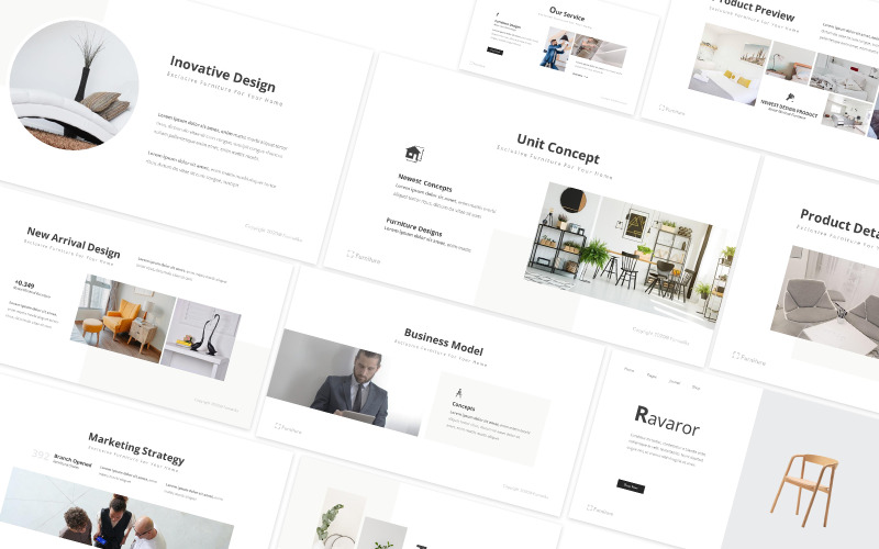 Modello PowerPoint per mobili #189216 - TemplateMonster