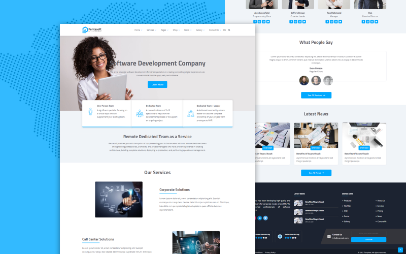 Pentasoft – 软件解决方案和咨询 HTML 网站模板