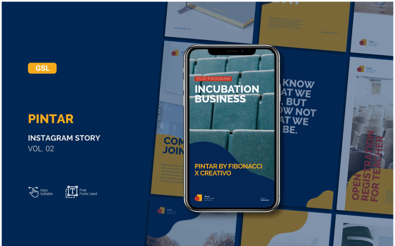 Pintar - Storia aziendale su Instagram - Modello Presentazioni Google