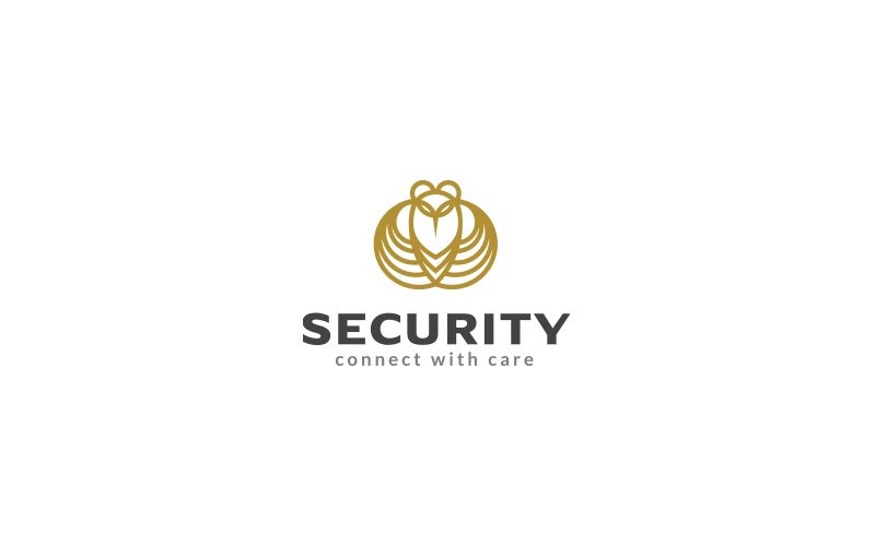 Szablon logo bezpieczeństwa sowa