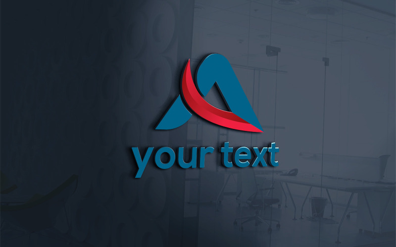 Un modèle de lettre et de logo d'entreprise