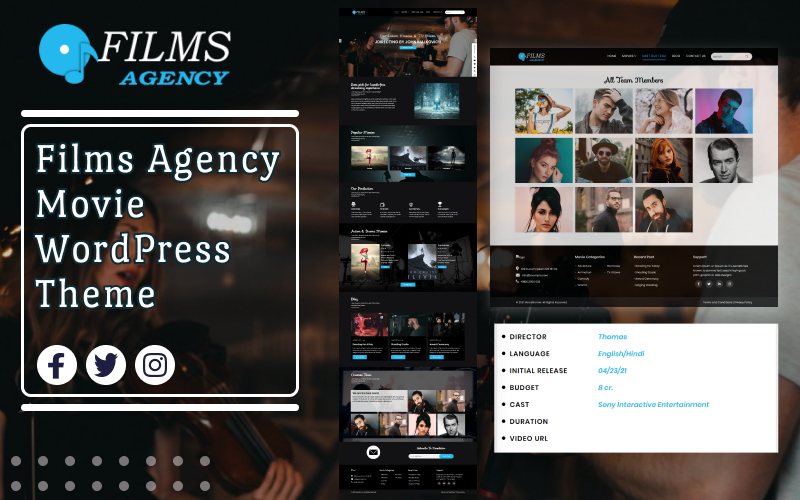 Films Agency Movie WordPress Theme