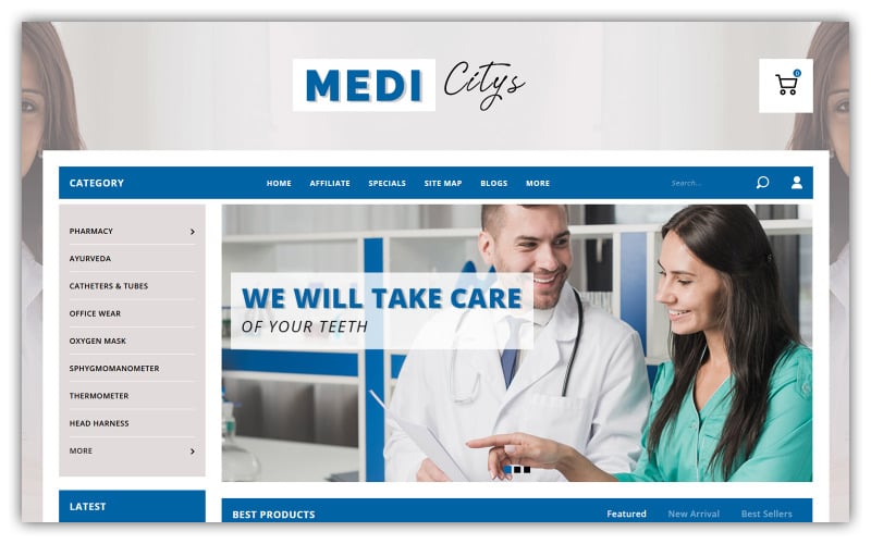 Medicitys - Medical Store Opencart téma
