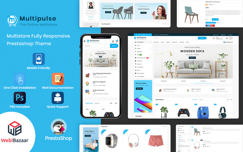 Multipulse - Multifunctioneel Mega Store PrestaShop-thema