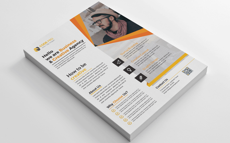 Flyer commercial gratuit pour les agences de création