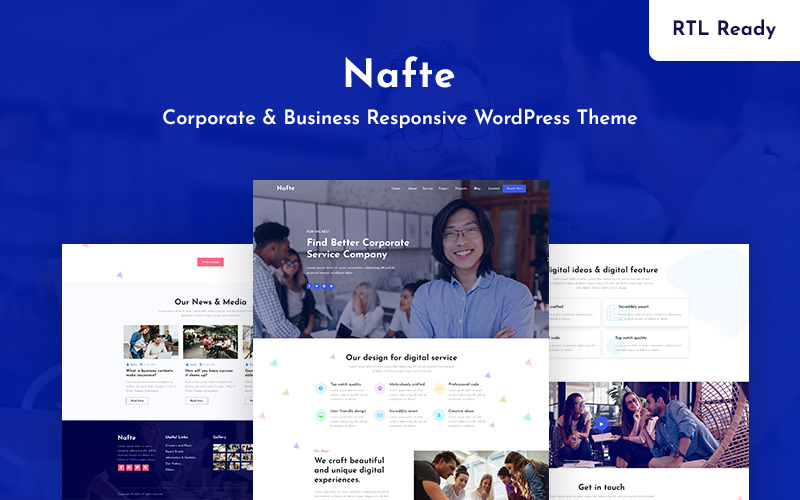 Nafte - Šablona WordPressu pro firemní podnikání
