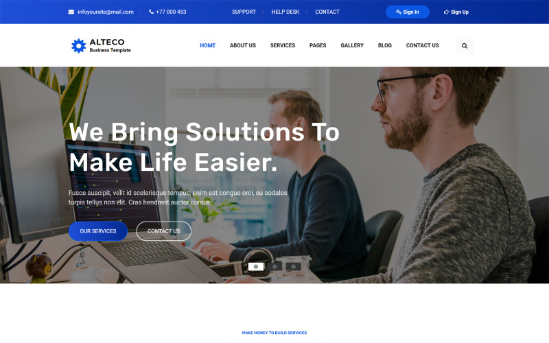 Alteco - Modèle de site Web d'entreprise et d'entreprise réactif