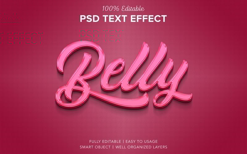 Maqueta de Psd de estilo de efecto de texto 3D listo
