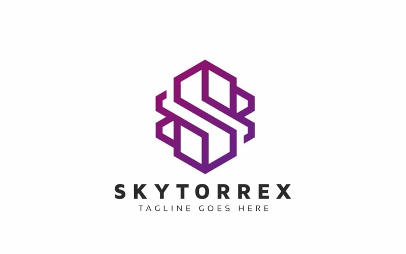 Plantilla de logotipo de letra Skytorrex S
