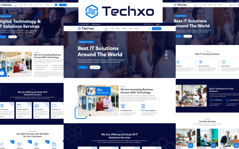 Techxo - HTML5-websitesjabloon voor technologiediensten