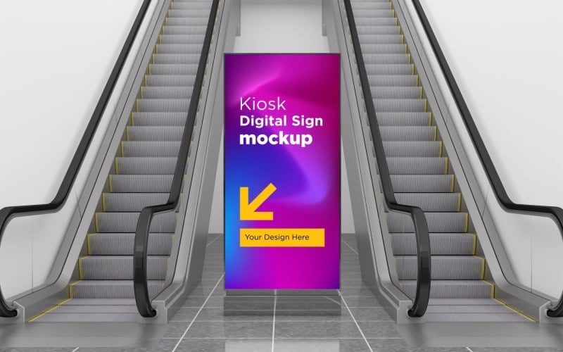 Lcd Digital Sign Mockup Template #189642 - TemplateMonster