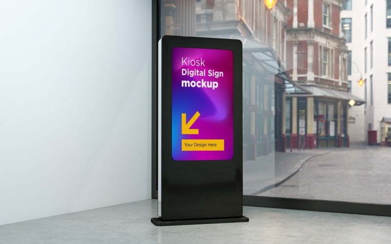 LCD Digital Signage Mockup Template #189620 - TemplateMonster