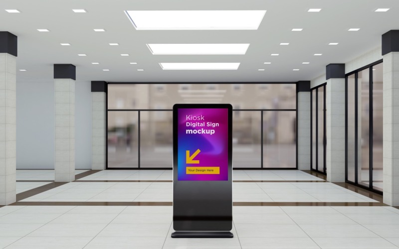 Рекламный тотем Digital Sign One Mockup Template