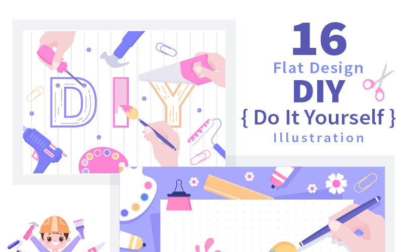 16 DIY-verktyg gör det själv bakgrundsillustration