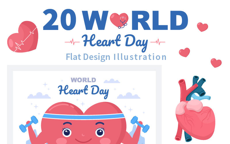 20 ilustración del día mundial del corazón