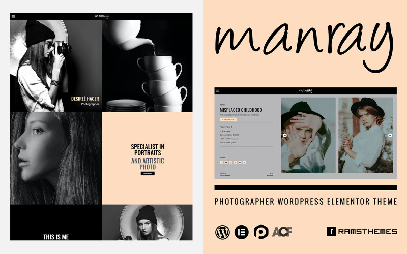 MANRAY - Fotograf WordPress Téma