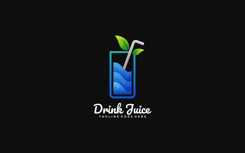 Логотип градиента напитка сока