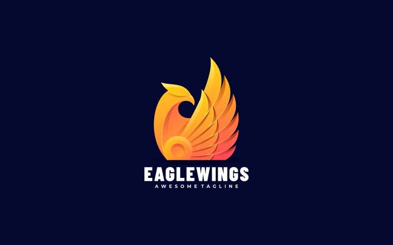 Стиль логотипа Eagle Gradient