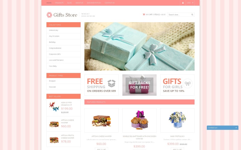 Адаптивна тема Shopify для магазину безкоштовних подарунків