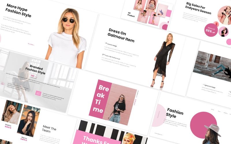 Fashion Style Powerpoint Template #190272 - TemplateMonster